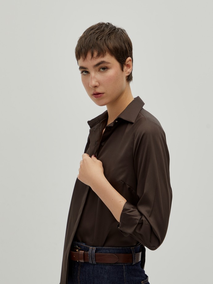 Cotton and tencel shirt