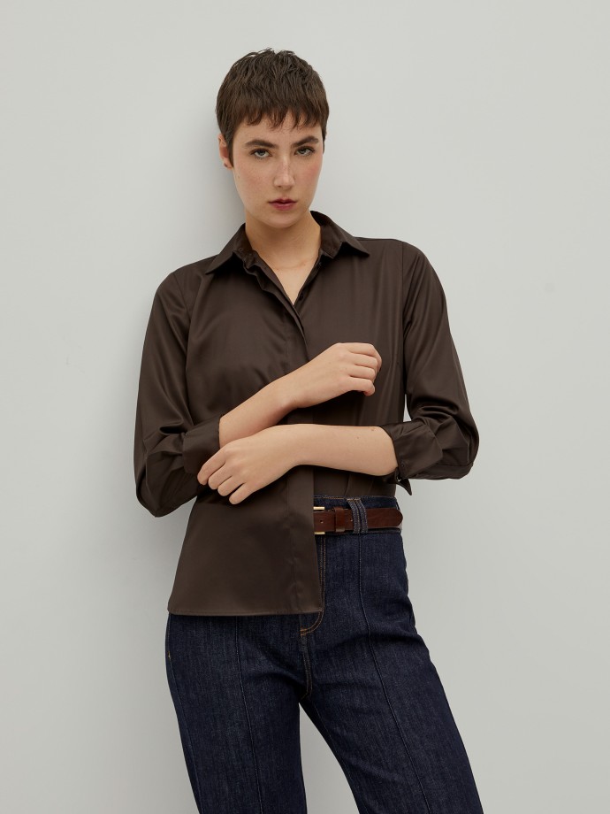 Cotton and tencel shirt