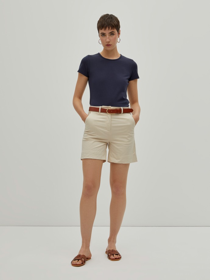 shorts chinos de tencel