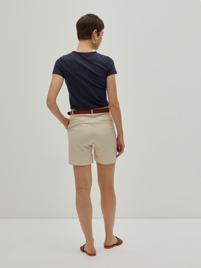 shorts chinos de tencel