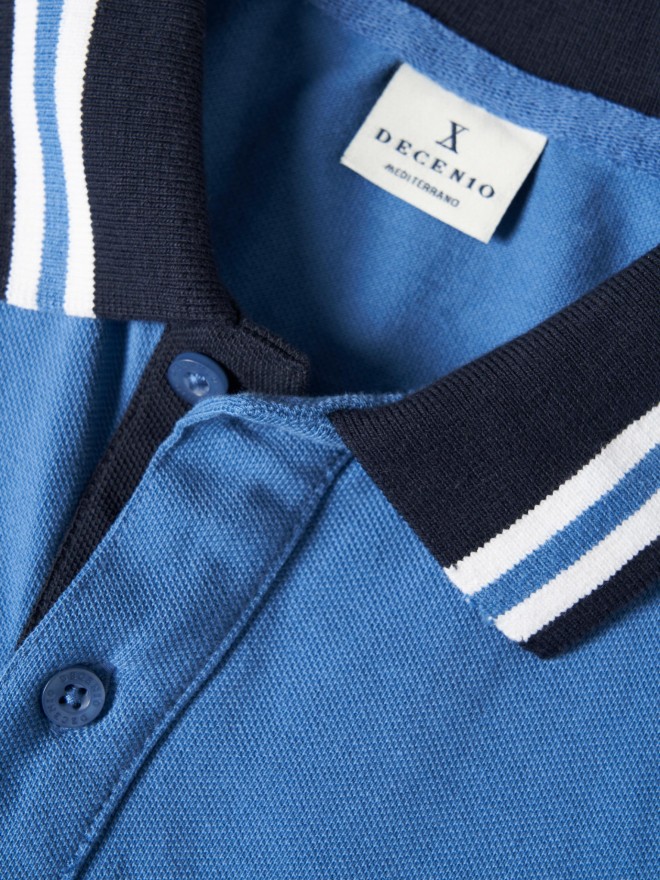 Polo piqué com riscas Polo piqué com riscas