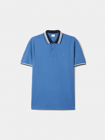 Polo piqué com riscas Polo piqué com riscas