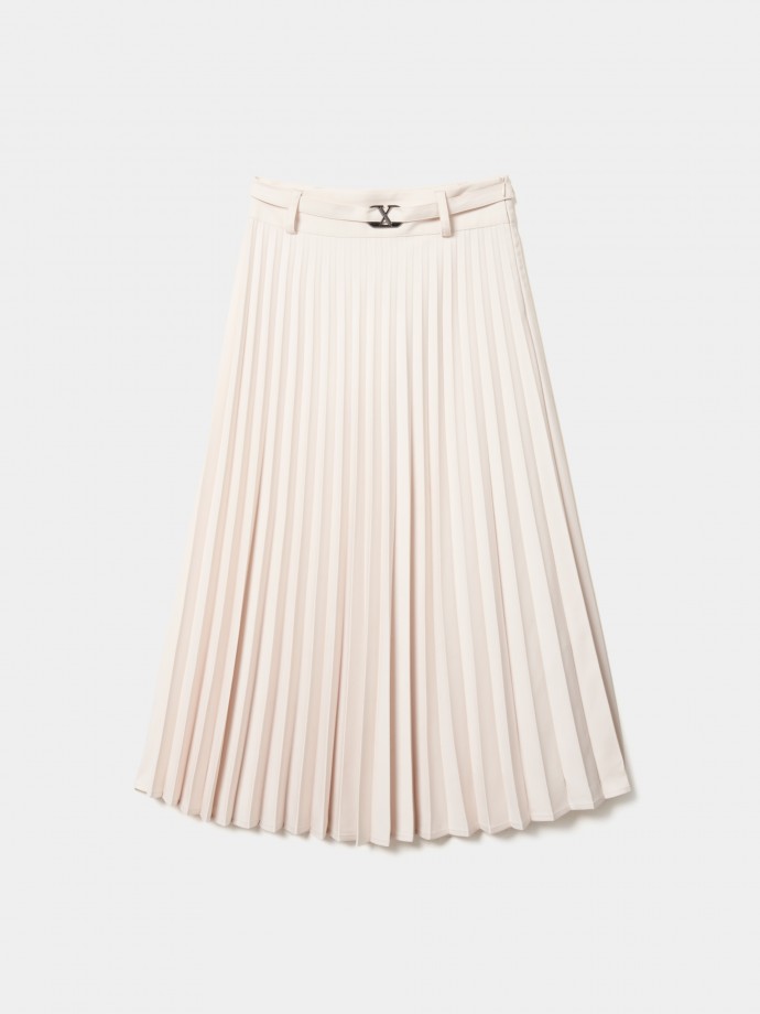 Pleated midi skirt