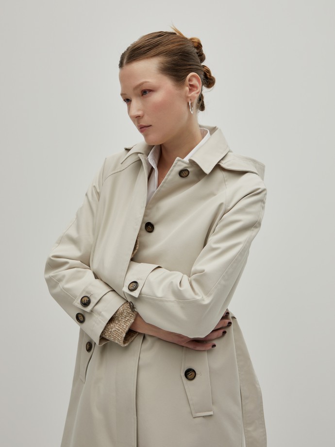 Hooded trench coat