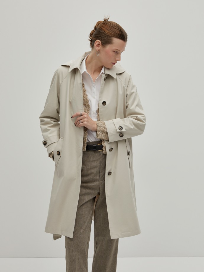 Hooded trench coat