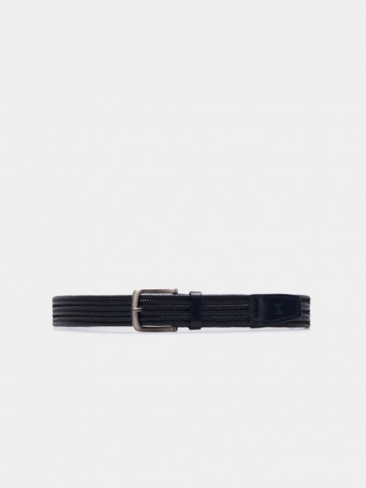 Braided leather belt