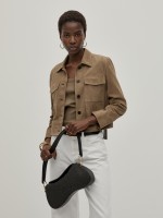 Short suede coat