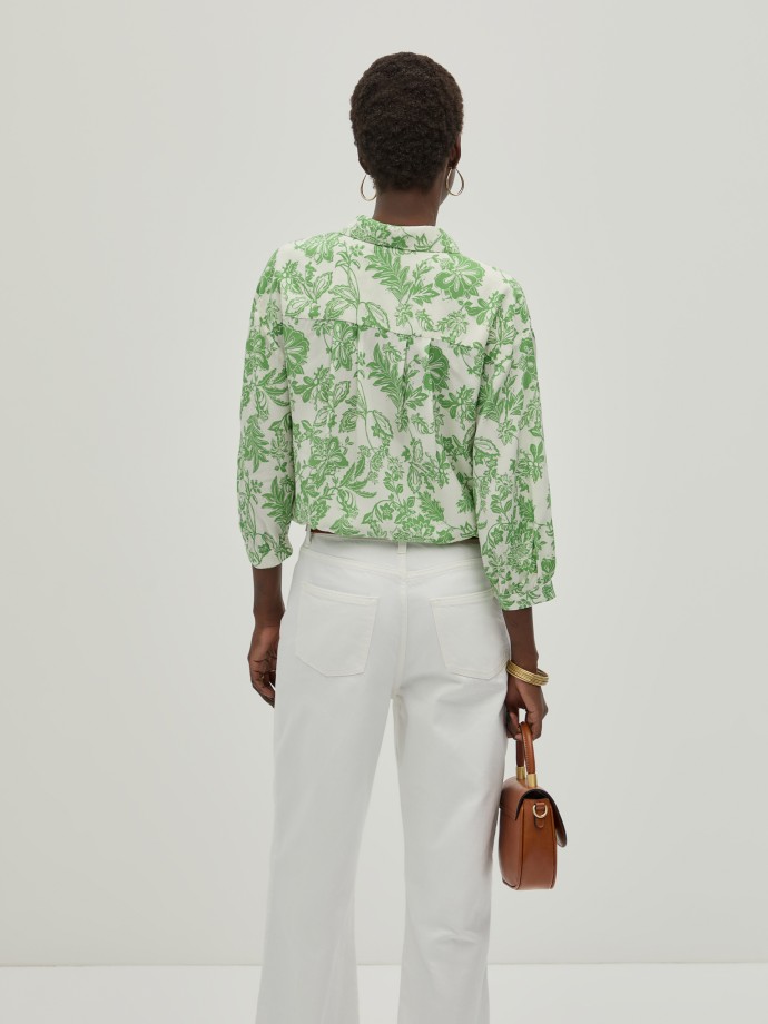 Blusa fluida estampada