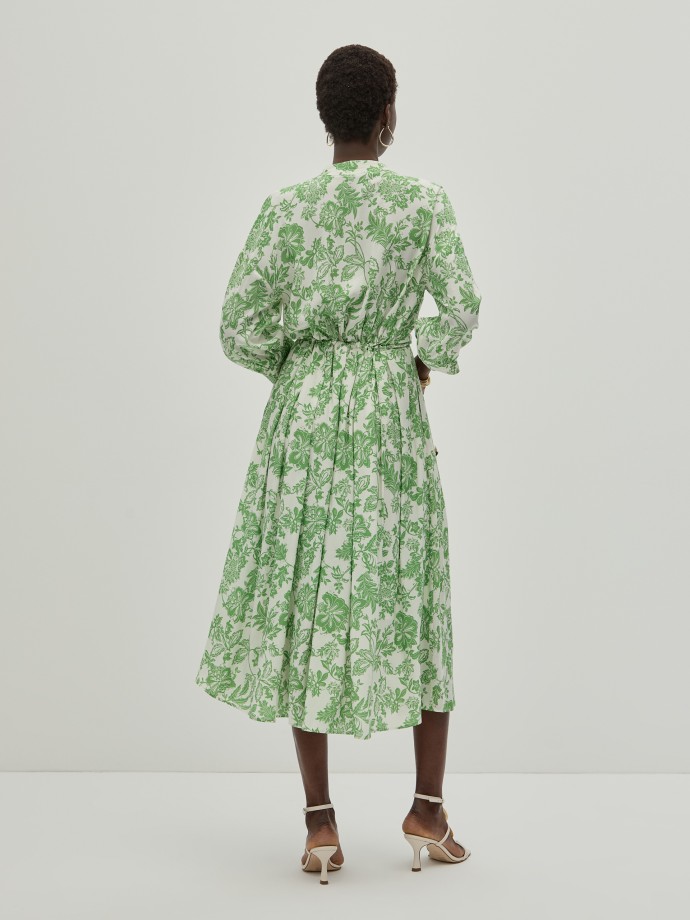 Vestido midi de flores