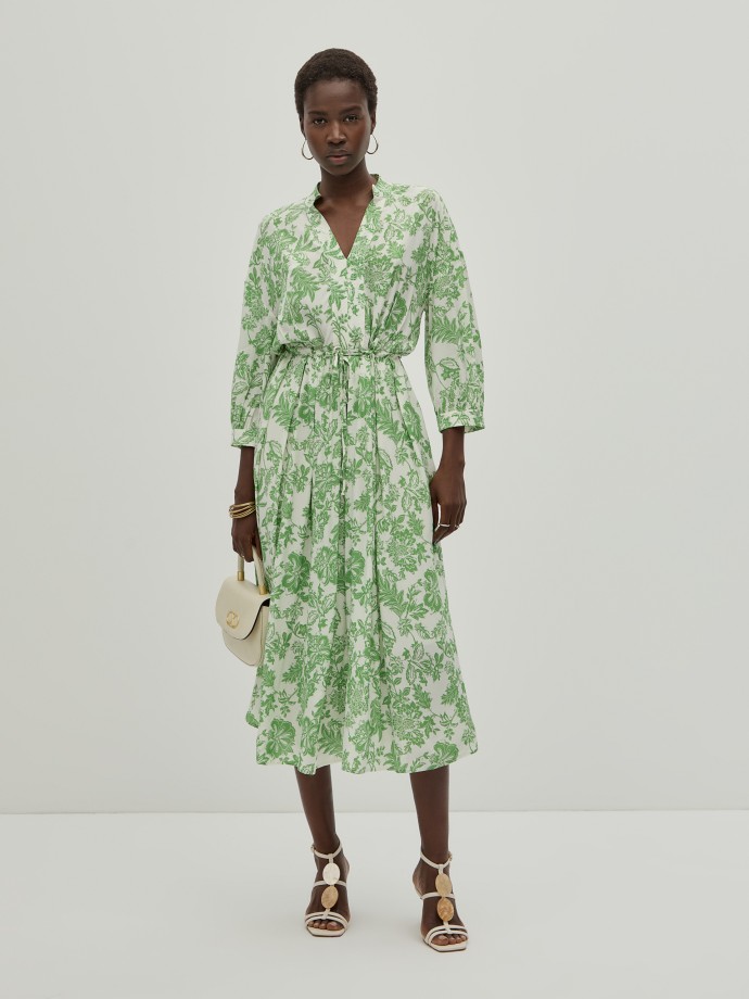 Vestido midi de flores