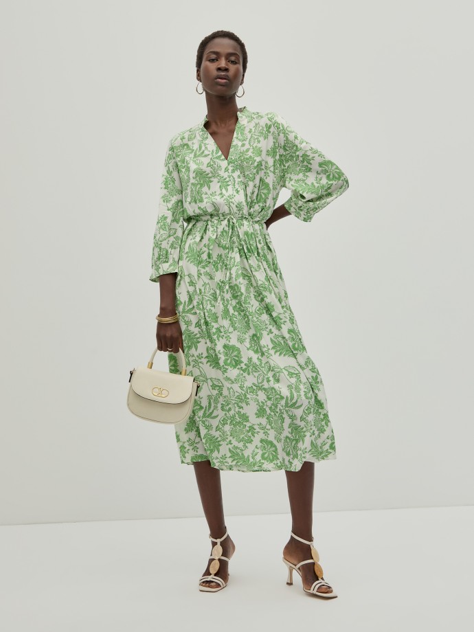 Vestido midi de flores