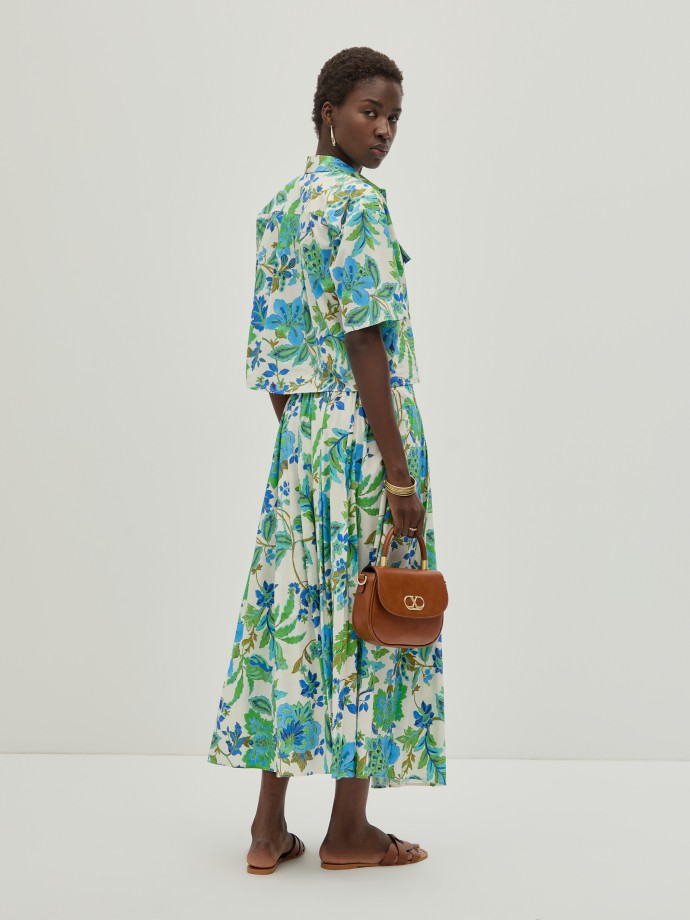 Floral midi skirt