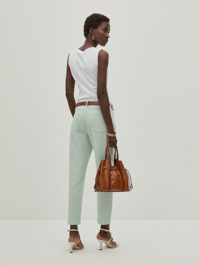 Calas denim em algodo e liocel