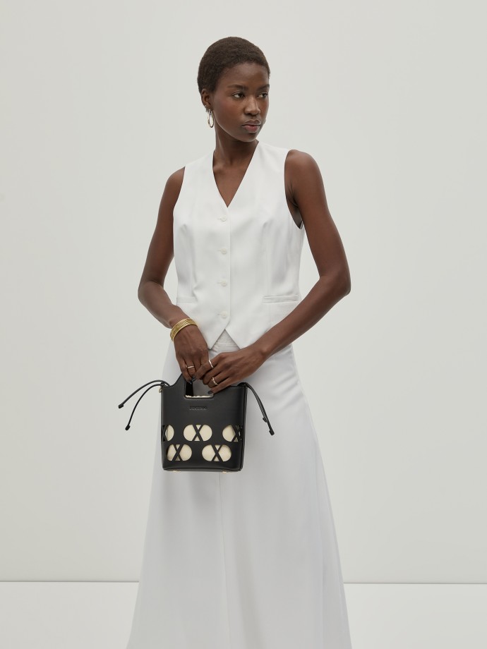 Lyocell and linen vest