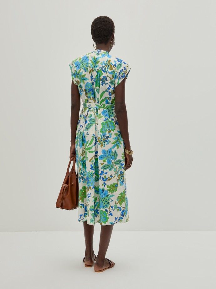 Printed shirt dress