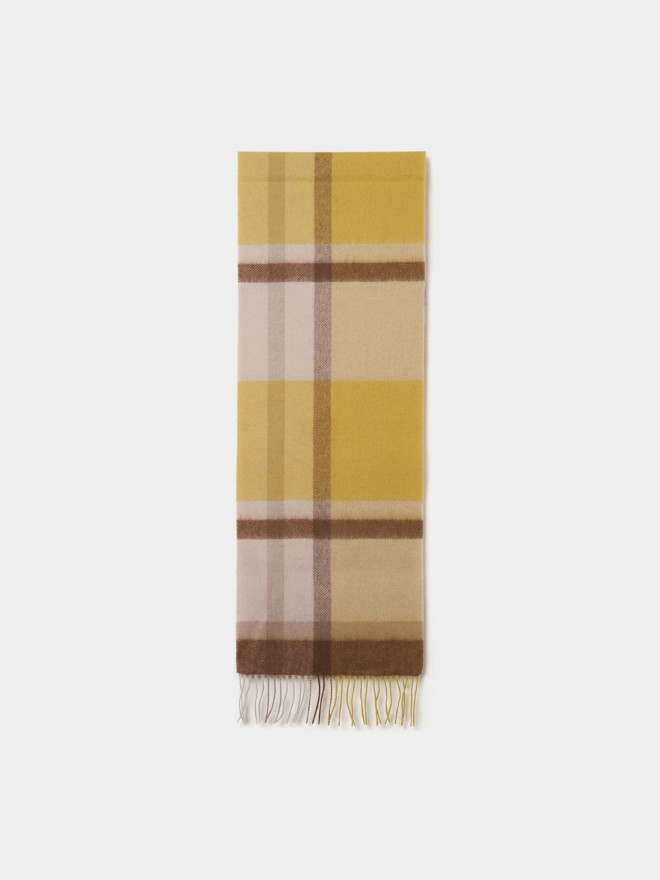 Plaid wool scarf