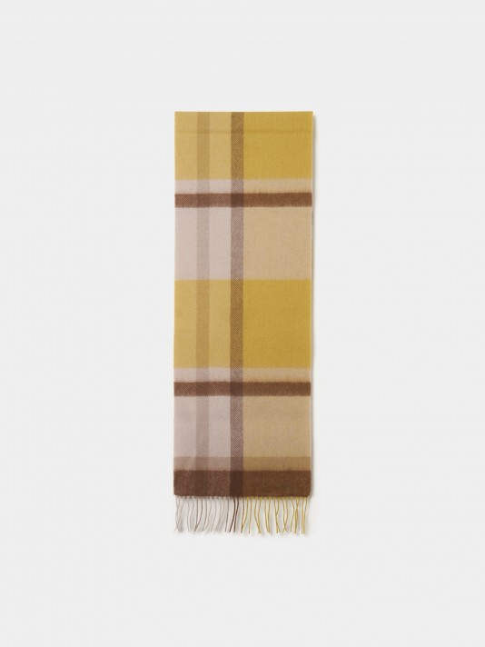 Plaid wool scarf