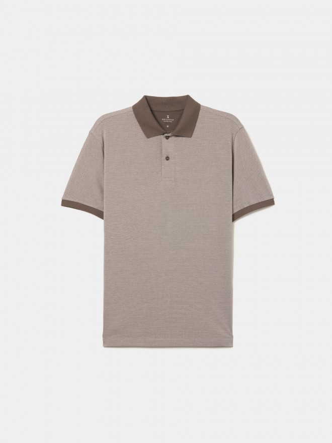 Two-tone knitted polo shirt Two-tone knitted polo shirt