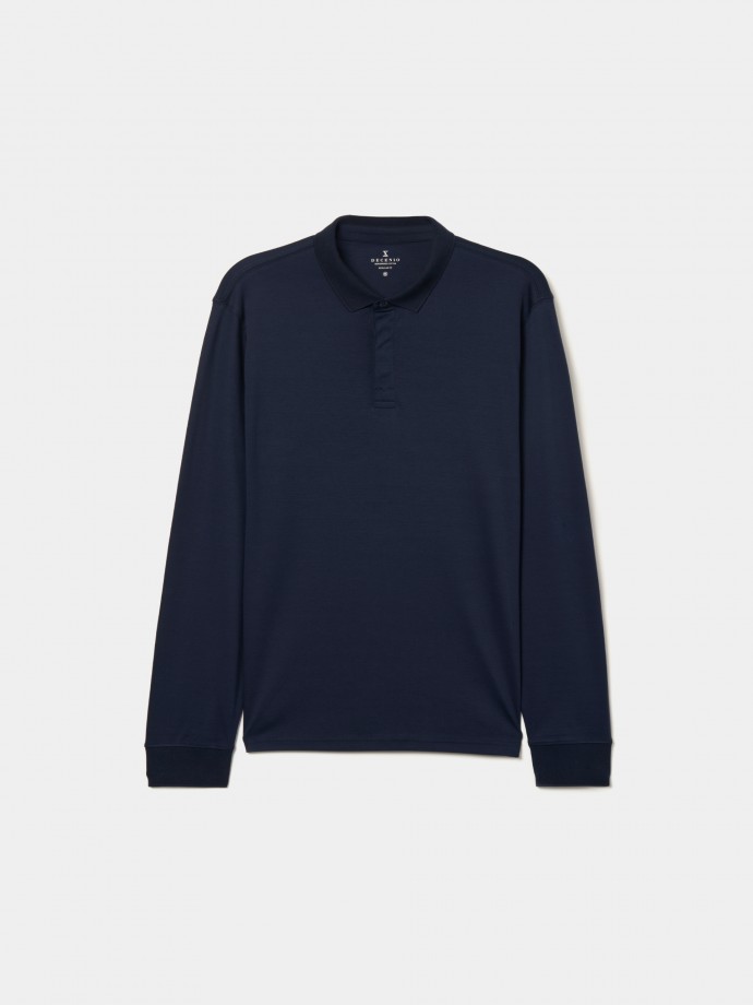 Long sleeve polo shirt