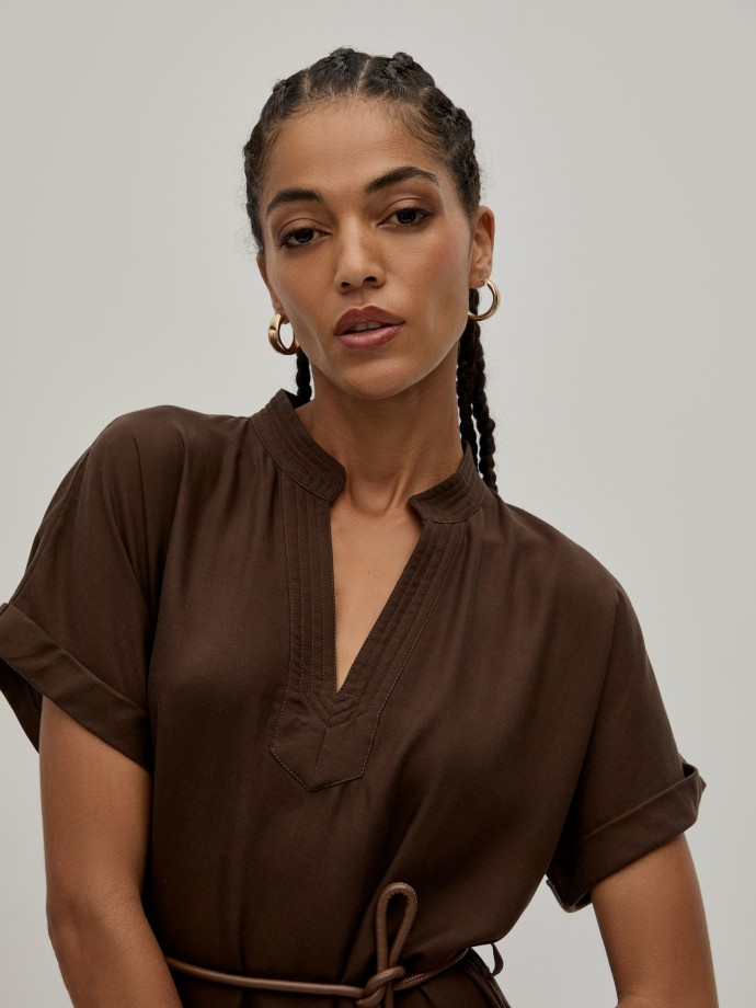 Short sleeve midi dress