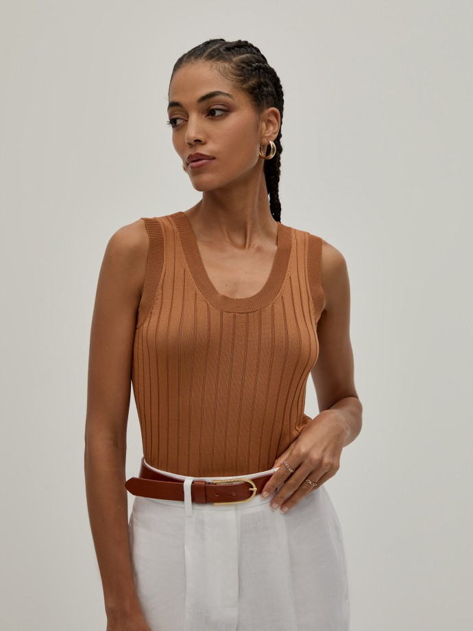 Rib knit top