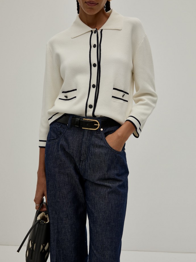 Flare denim pants