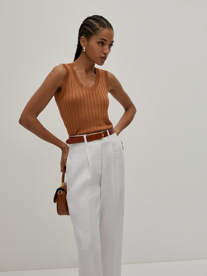 Rib knit top