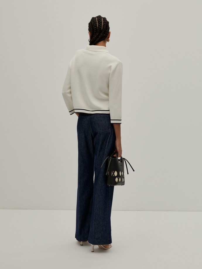 Flare denim pants