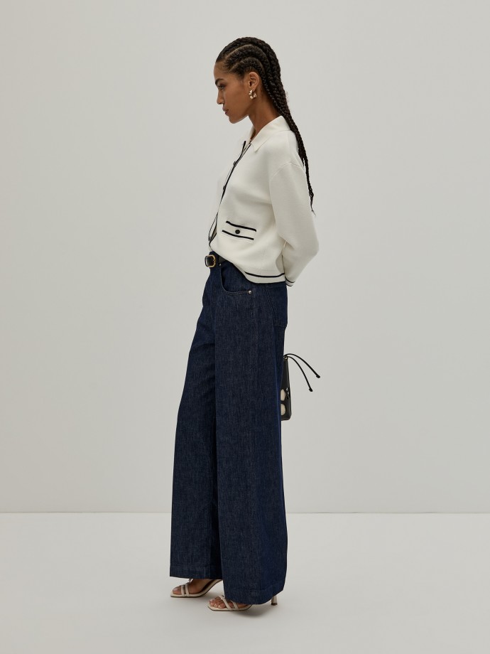 Flare denim pants
