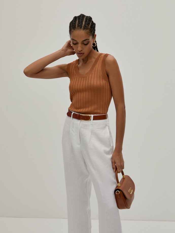 Rib knit top