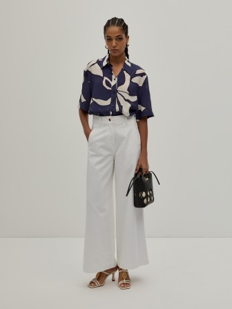 Wide leg denim pants Wide leg denim pants