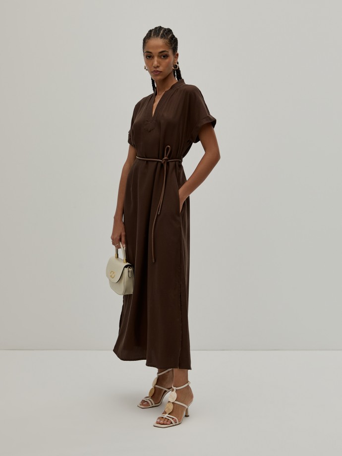Short sleeve midi dress