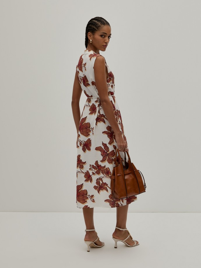Vestido midi padro floral