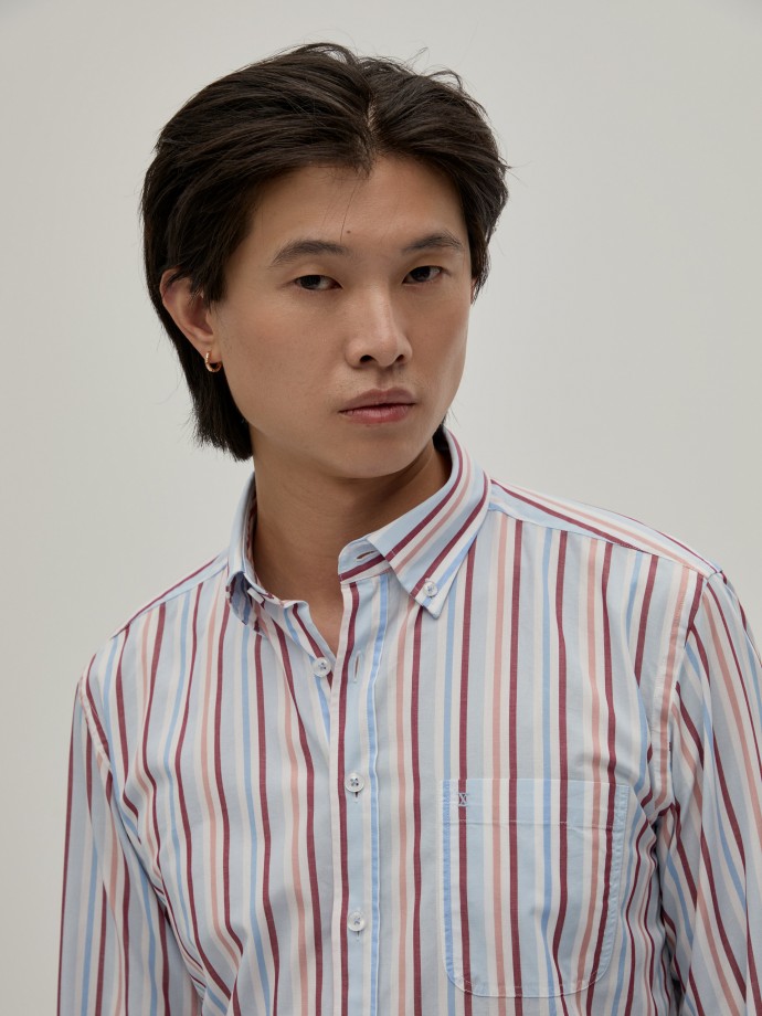 Camisa Regular Fit com riscas
