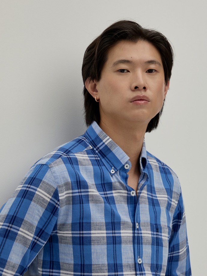 Checked slim fit shirt