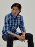 Checked slim fit shirt
