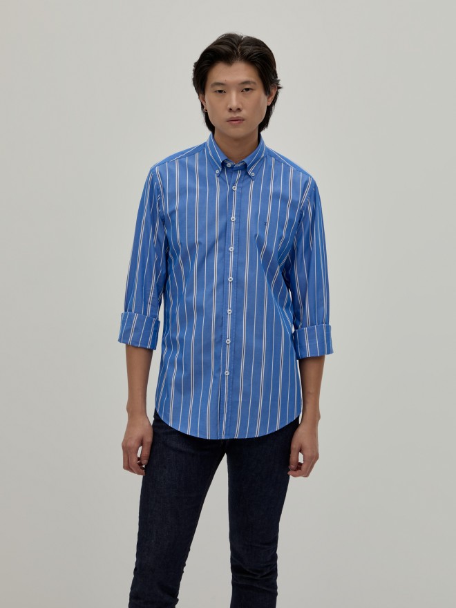 Striped slim fit shirt