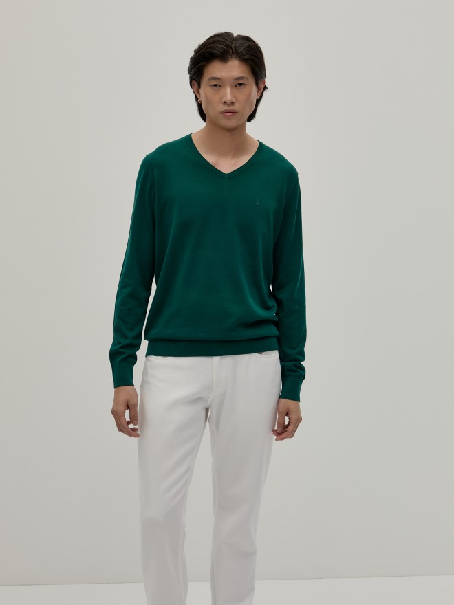 Cotton V-neck sweater Cotton V-neck sweater