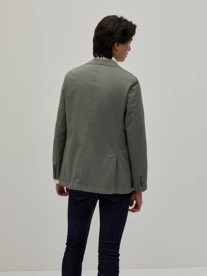Blazer slim fit em algodo stretch