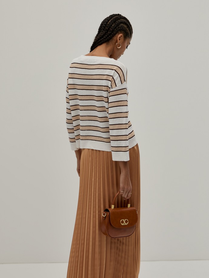 Striped knit sweater