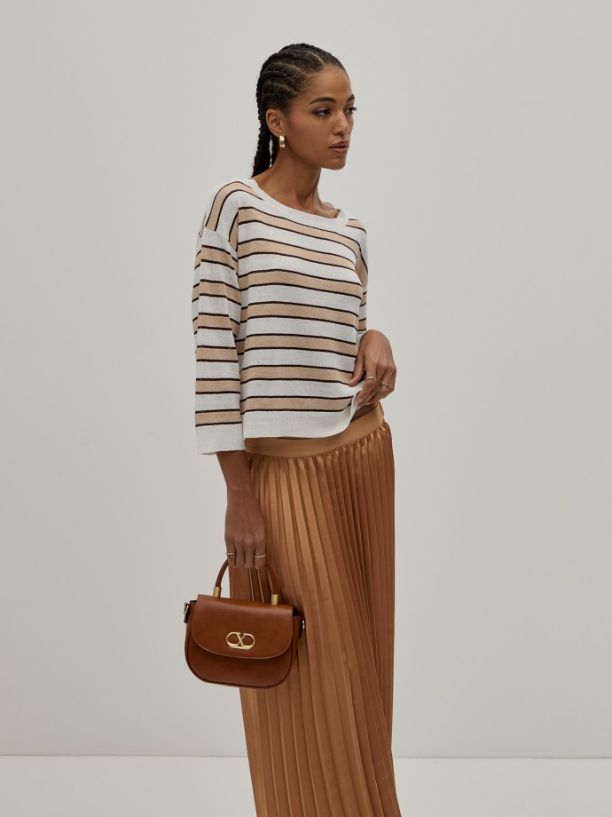 Striped knit sweater
