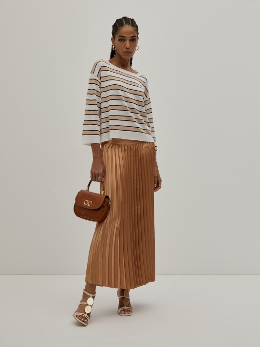 Striped knit sweater