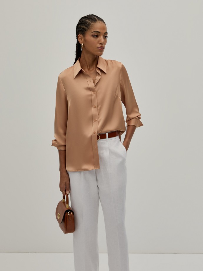 Camisa fluida raso