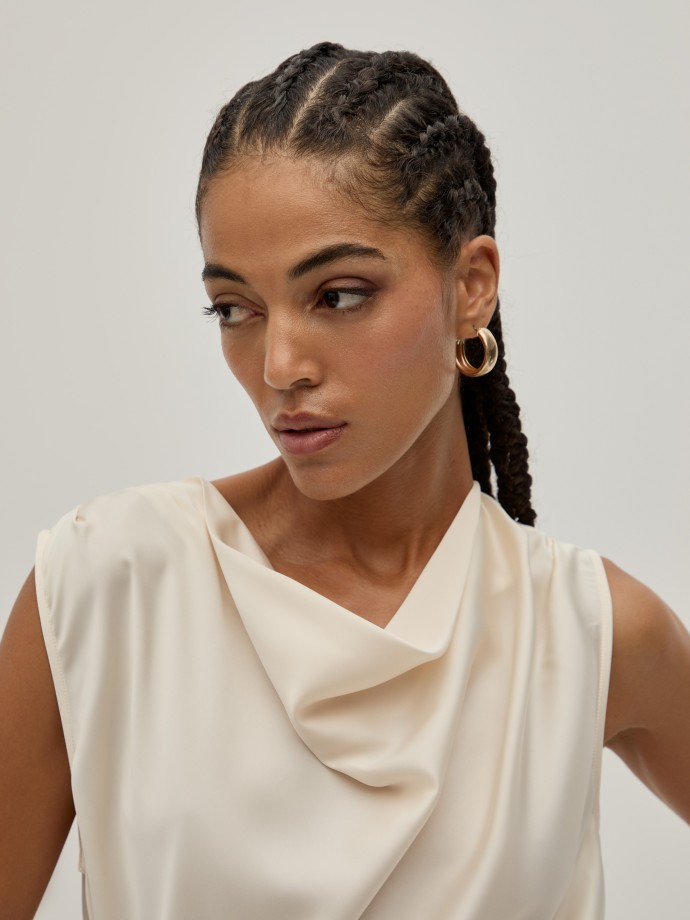 Draped flowy blouse