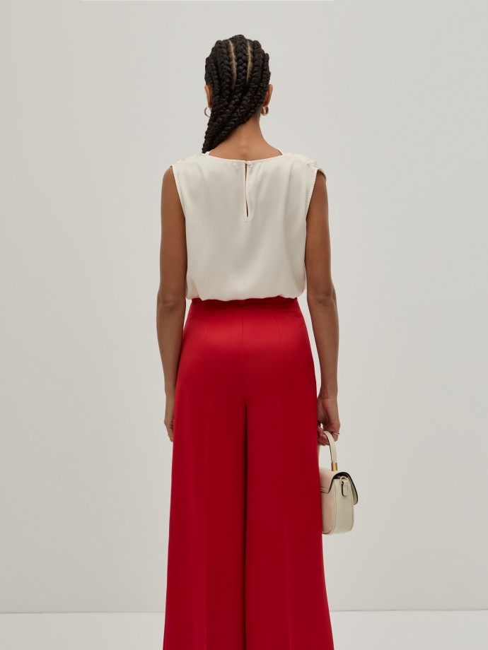 Draped flowy blouse