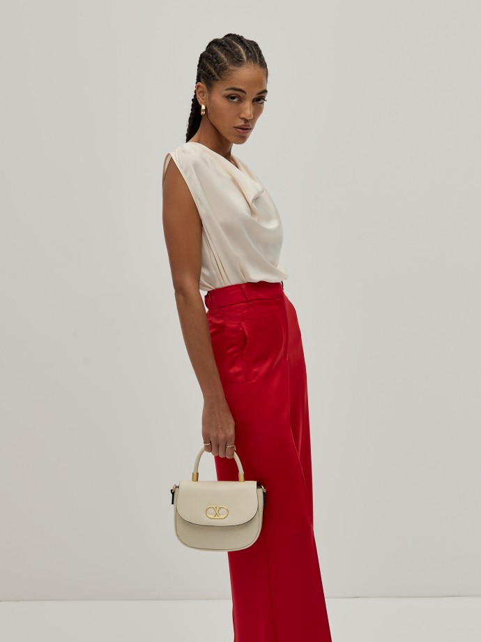 Draped flowy blouse