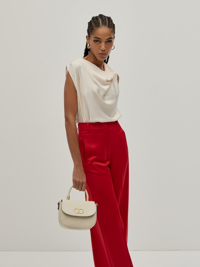 Draped flowy blouse