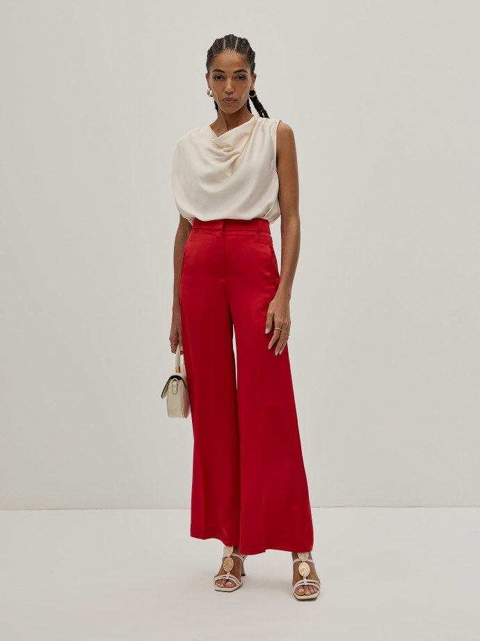 Draped flowy blouse