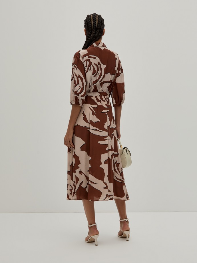 Vestido camisero estampado