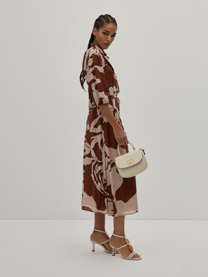 Vestido camisero estampado
